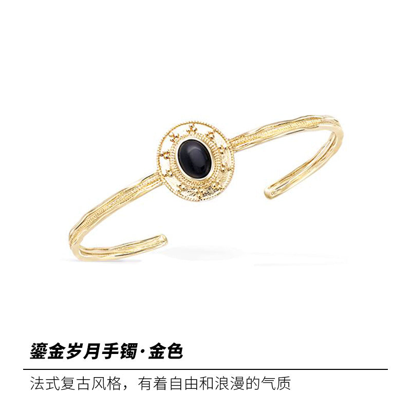 Copper Alloy Bracelet French Simple Elegant Vintage Light Luxury Bracelet Bangle