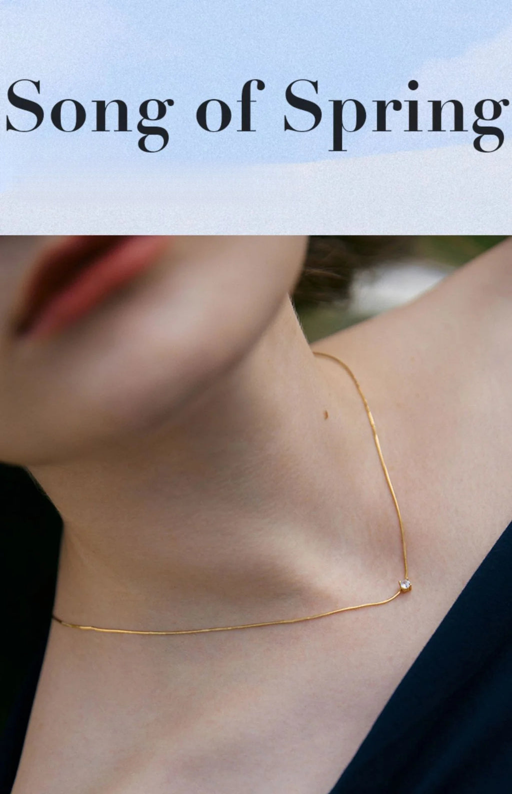 Chain 925 Silver Synthetic Zircon Silver Necklace Light Luxury Niche Minimalist Choker Petite Gold Collarbone Chain David Jewelrydavid jewelry002