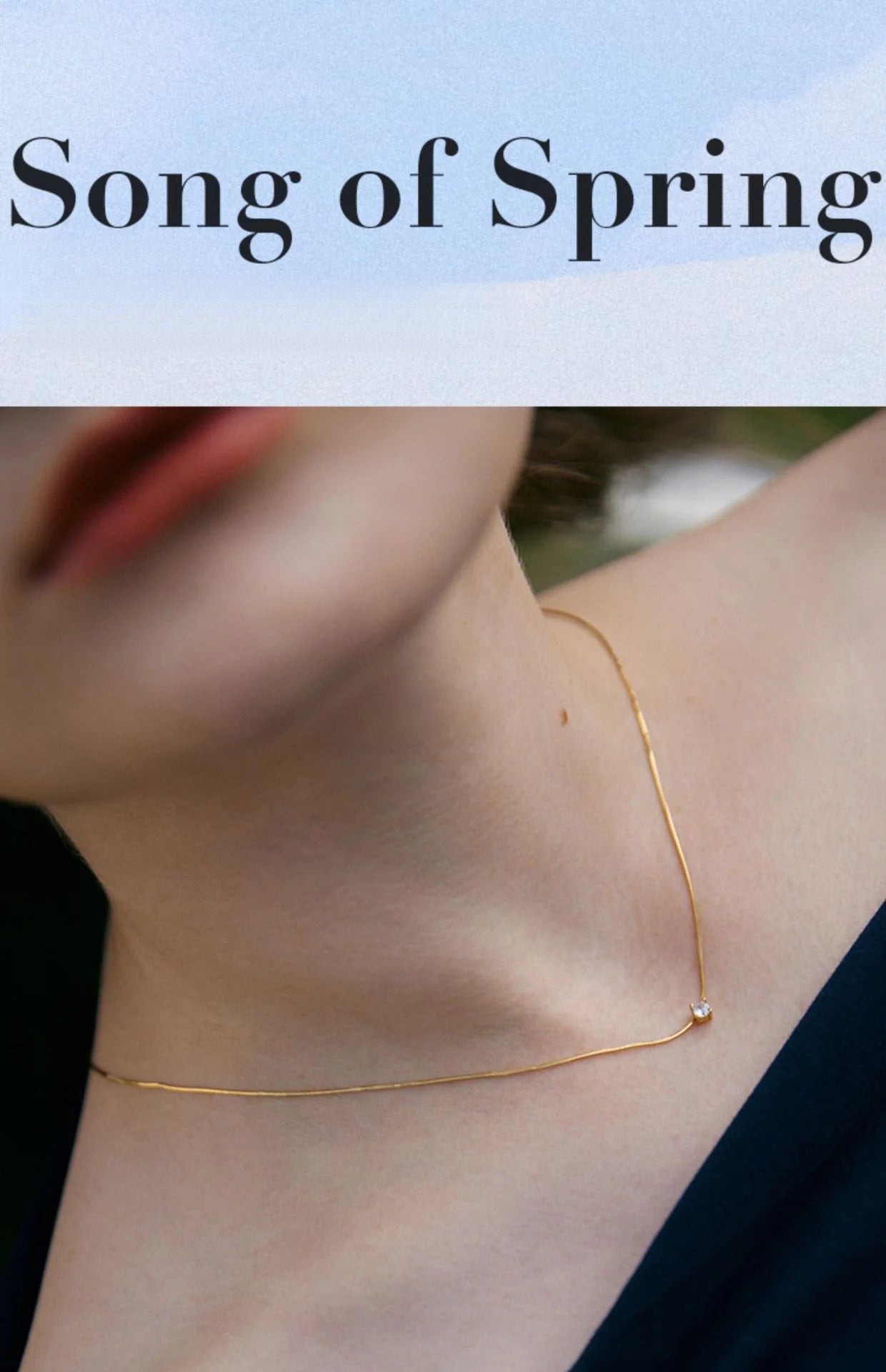 Chain 925 Silver Synthetic Zircon Silver Necklace Light Luxury Niche Minimalist Choker Petite Gold Collarbone Chain David Jewelrydavid jewelry002