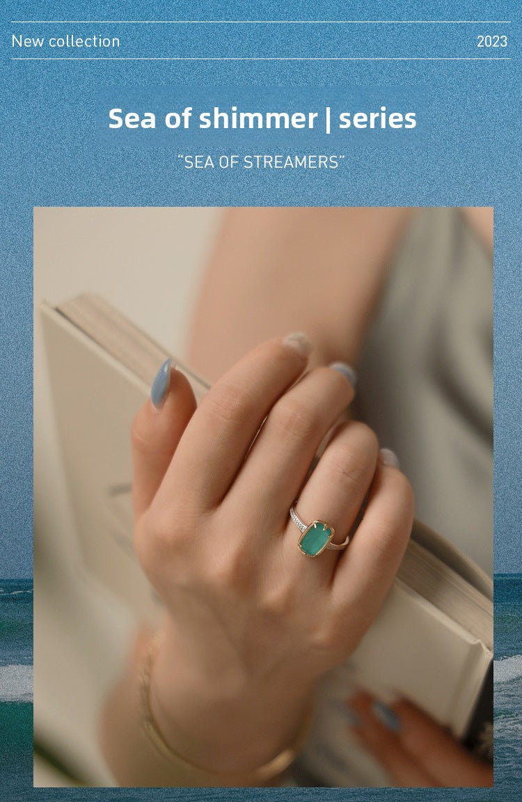 925 Silver Ring French Fashion Lazy Temperament Light Luxury Simple Retro Ring David Gold Necklacedavid gold necklace003