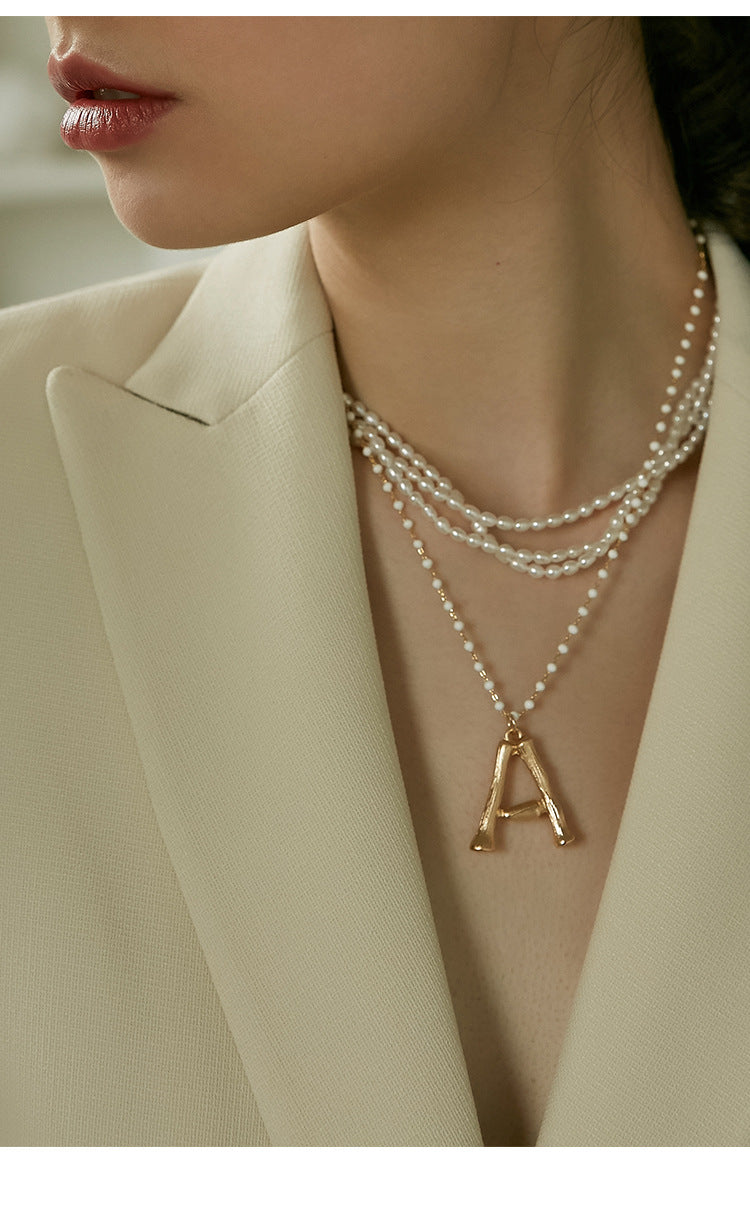 Necklace for Women, Light Luxury Niche Brand, Elegant Choker, Fairy Cool Style Accessory, A Pendant Pearl, Ins Collarbone Chain, David Jewelrydavid jewelry002