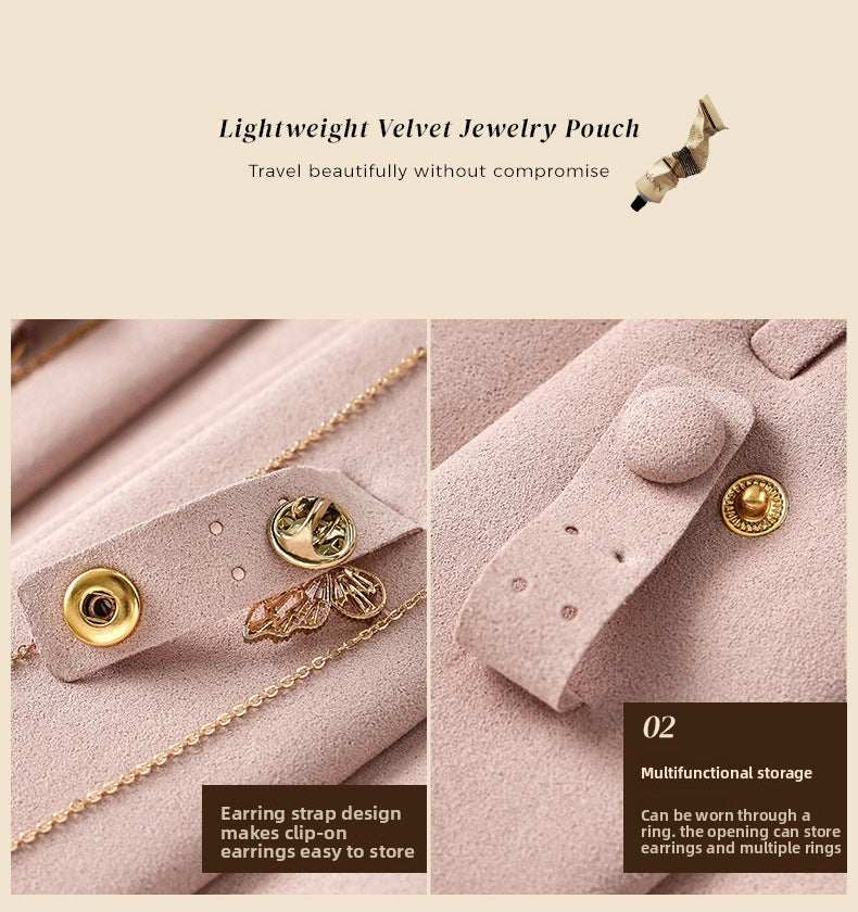 Jewelry Bag Small Bag High-end Portable Travel High-end Necklace Jewelry Storage Box Ring Amazon Jewelry Bag Tiffany Gold Necklace Jewelry DavidTiffany gold necklace jewelry david