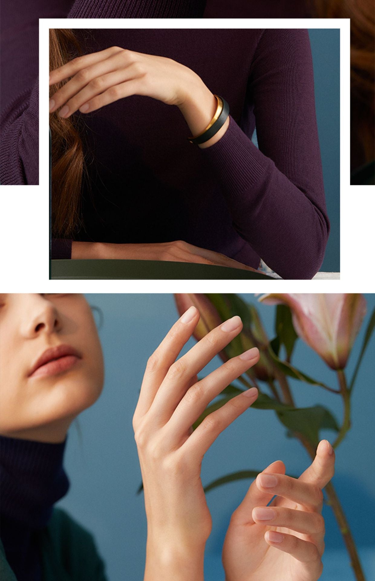 Titanium Steel Leather Bracelet Couple Bracelet Women's Niche Design Men's Accessories Light Luxury Style