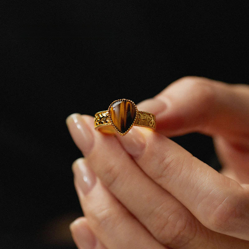 Copper Alloy Ring Southern France Fashion Retro Simple Light Luxury Autumn Winter Style Ring David Gold Necklacedavid gold necklace003