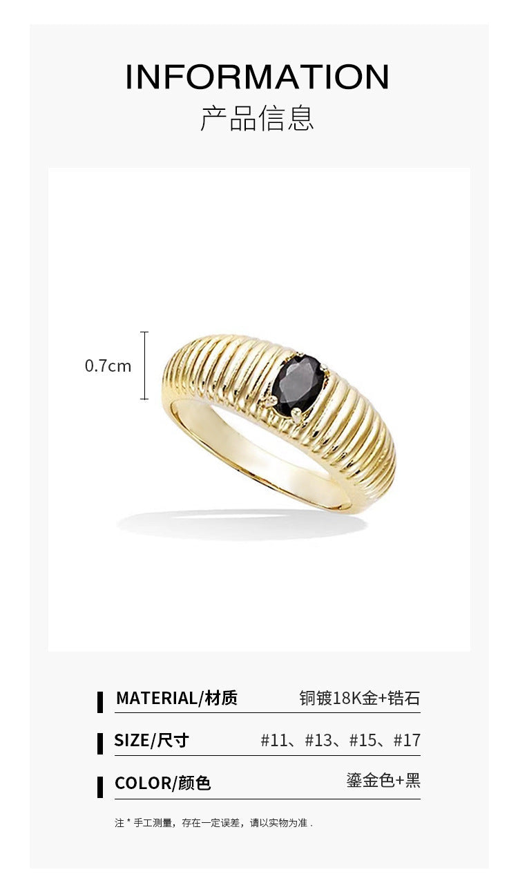 Copper Alloy Synthetic Zircon Ring Elegant Lazy Light Luxury Simple Personality Design Southern France Series Ring Gold Necklace Davidgold necklace david003