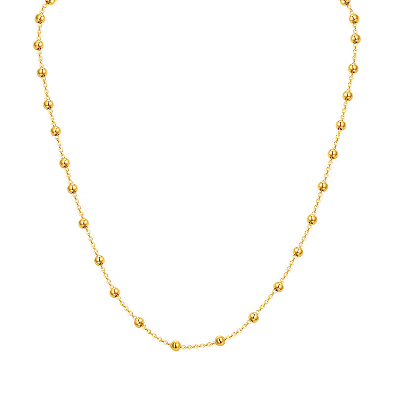 Titanium Steel Necklace Women's Necklace Niche Design Light Luxury Retro French Style High-end Elegant Simple