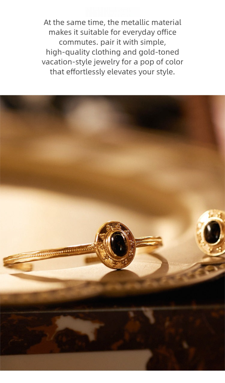 Copper Alloy Bracelet French Simple Elegant Vintage Light Luxury Bracelet Bangle