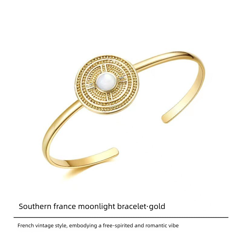 Copper Alloy Imitation Pearl Bracelet Southern French White Agate Bracelet Elegant Simple French Retro Personality Fashion Bracelet David Jewelrydavid jewelry004