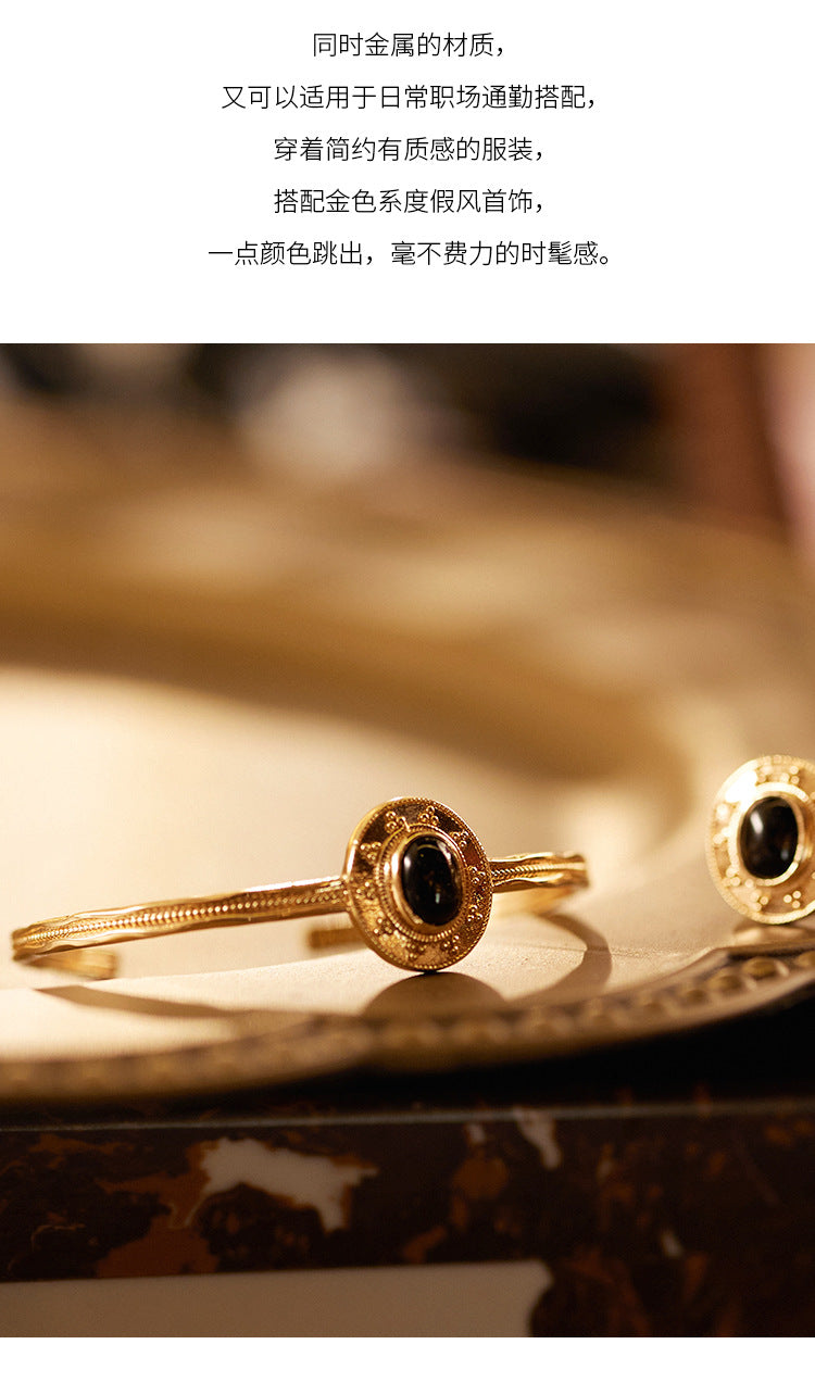 Copper Alloy Bracelet French Simple Elegant Vintage Light Luxury Bracelet Bangle