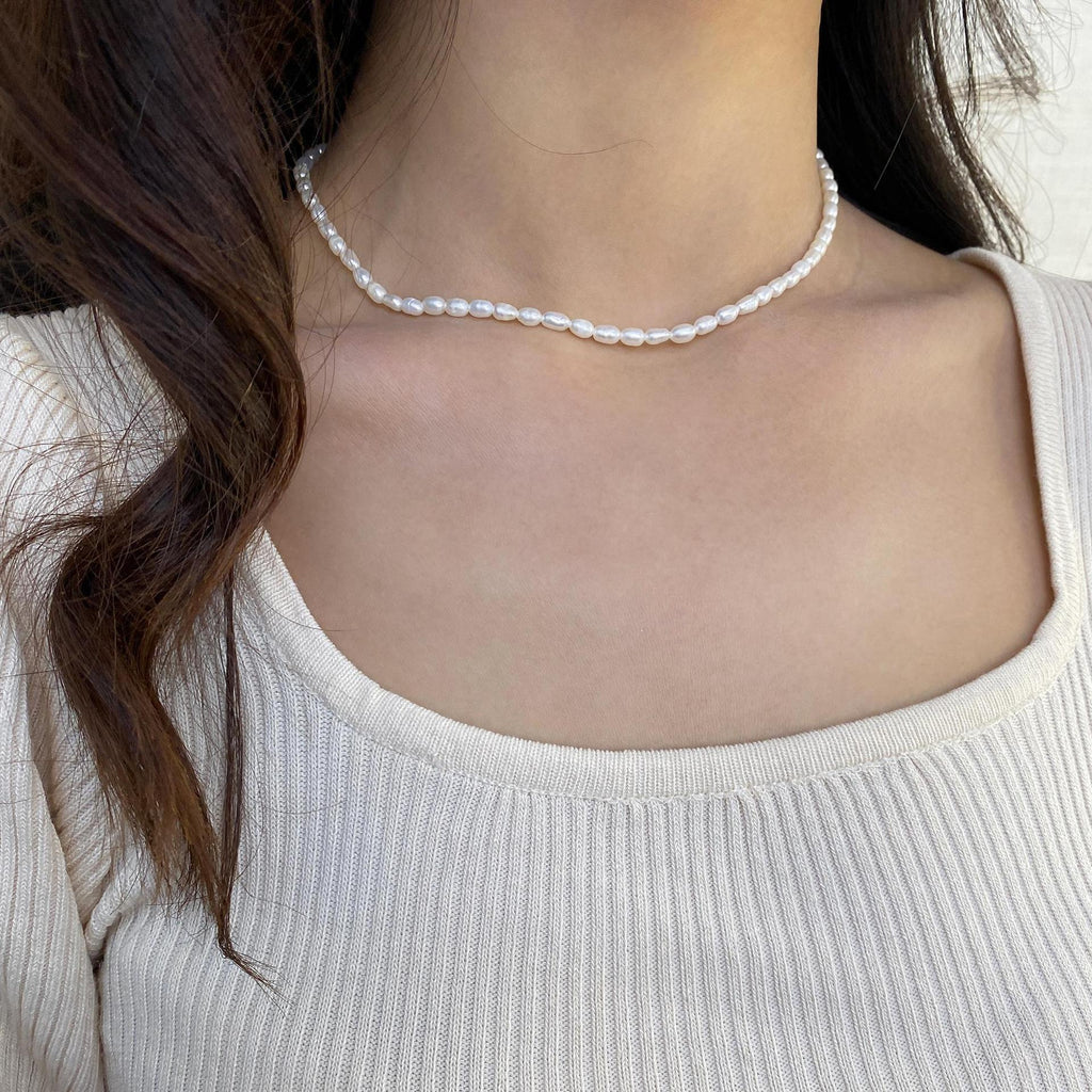 Oval Pearl Necklace Niche Versatile Pearl Necklace David Jewelry Gold Necklacedavid jewelry gold necklace002