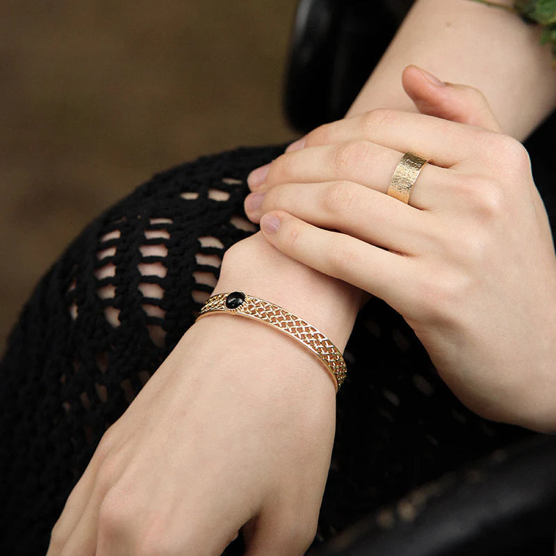 Copper Alloy Imitation Crystal Bracelet Fashion French Simple Elegant Design Light Luxury Bracelet Gold Necklace Davidgold necklace david