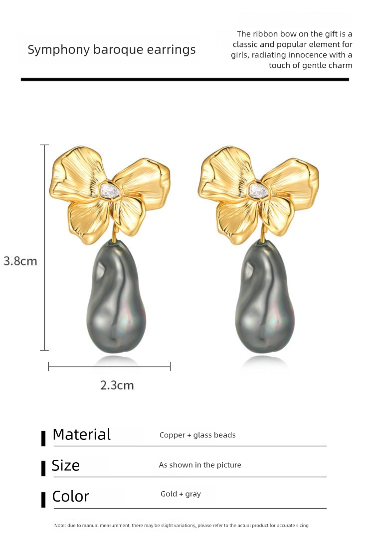 Flower Earrings Niche High-End Earrings Vintage Light Luxury Stud Earrings Women Jewelry Gold Necklacejewelry gold necklace001