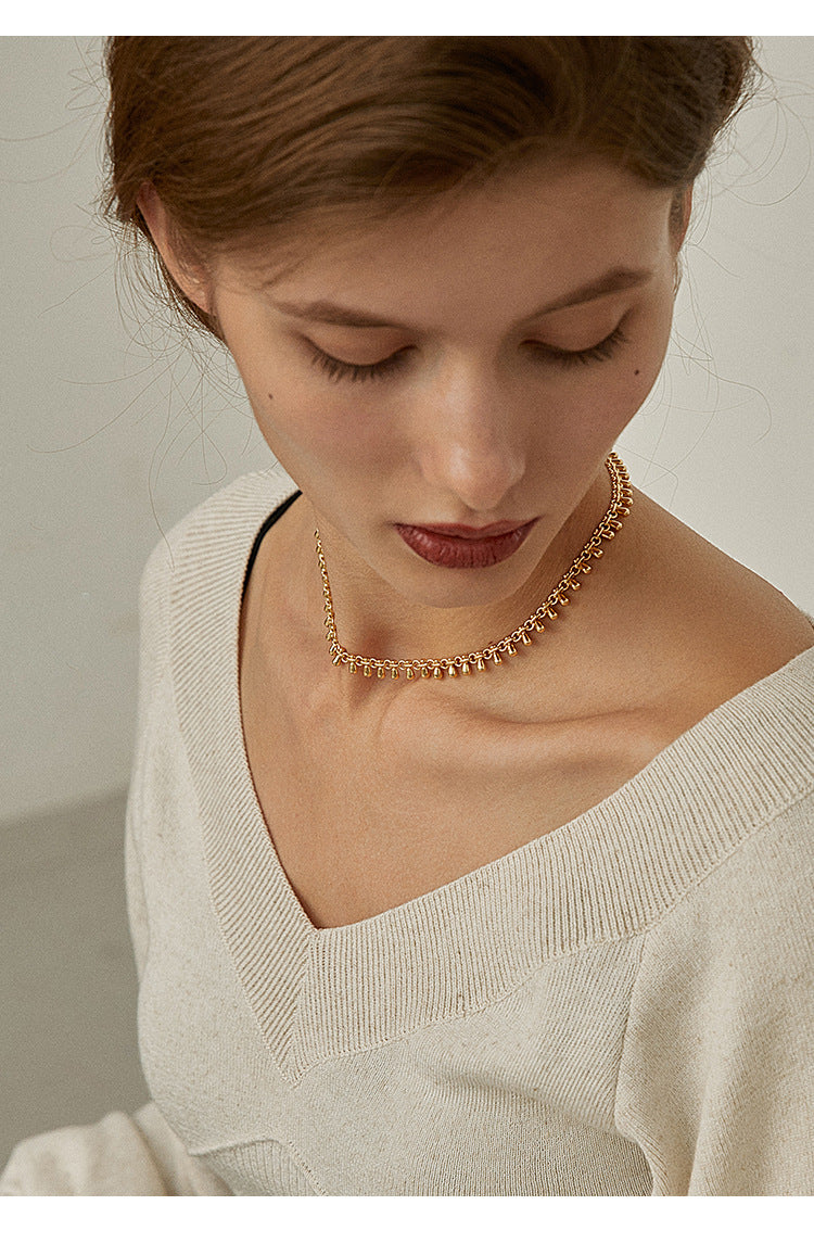 Titanium Steel Necklace Clavicle Chain High-end Jewelry Light Luxury Design Non-fading Short Choker Women's Necklace