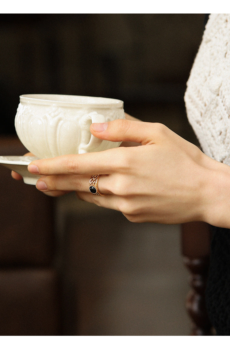 Copper Alloy Ring French Style Elegant Lazy Light Luxury Ring Jewelry Davidjewelry david003003