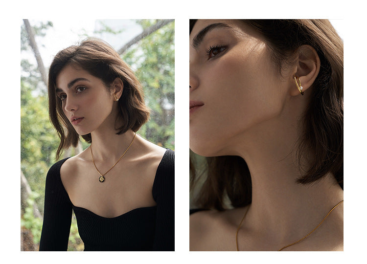 Ear Clip Type Painless No Ear Piercing Female Temperament Niche Ear Hook Side Ear Bone Clip 0528