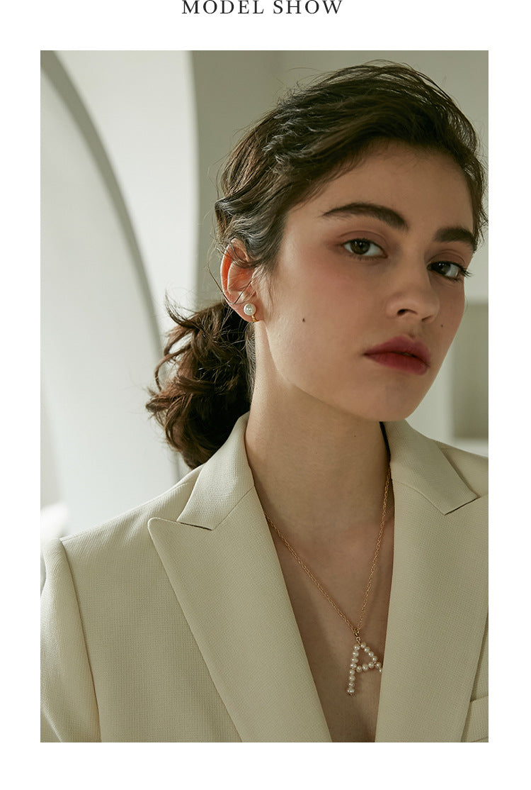 Necklace for Women, Light Luxury Niche Brand, Elegant Choker, Fairy Cool Style Accessory, A Pendant Pearl, Ins Collarbone Chain, David Jewelrydavid jewelry002