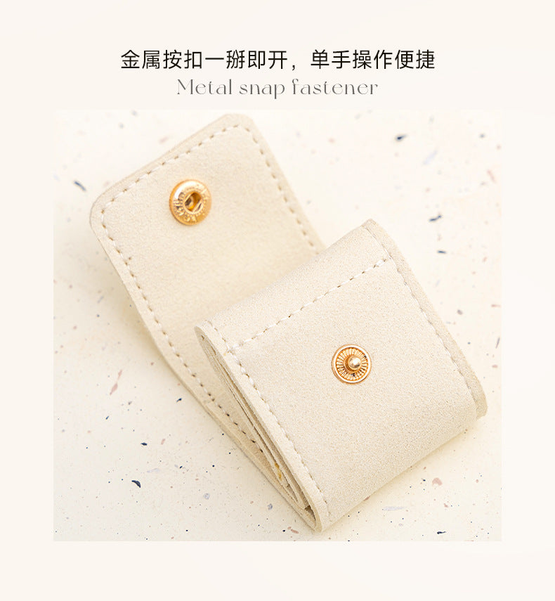 Portable Ring Bag Box Small Velvet High-end Storage High-Value Light Luxury Travel Earrings Jewelry Storage Box Gold Necklace David Jewelry Tiffanygold necklace david jewelry Tiffany