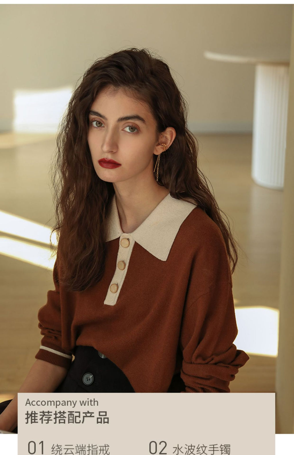 Copper Alloy Earrings Ear Clip Ear Hook No Piercing Women's Earrings Elegant High-end French Minimalist Personality