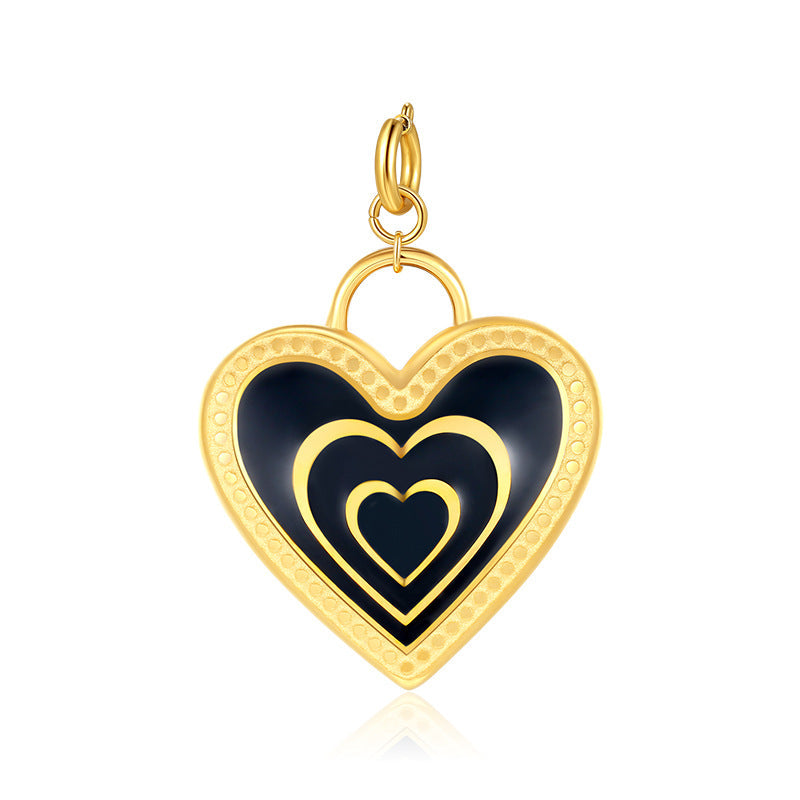 Titanium Steel Synthetic Zircon Pendant Ear Cuff Ear Hook Elegant Earrings Gold Coin Bracelet Necklace Pendant David Jewelrydavid jewelry001