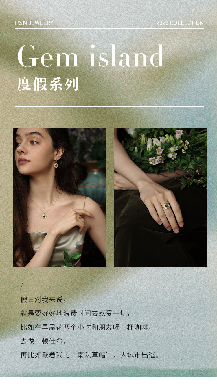 Copper Alloy Ring French Style Elegant Lazy Design Quality New Light Luxury Necklace