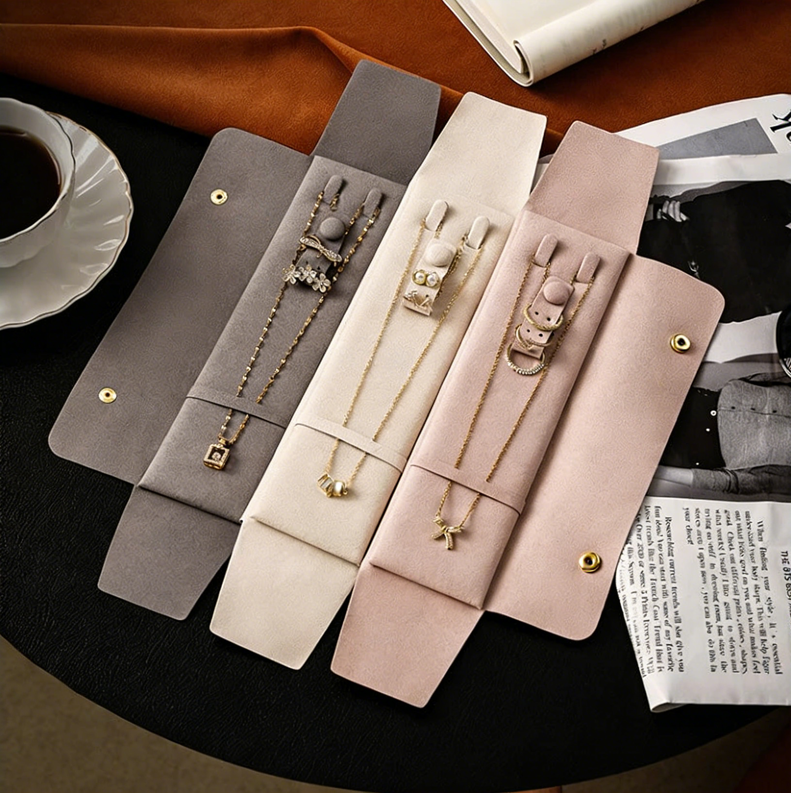 Jewelry Bag Small Bag High-end Portable Travel High-end Necklace Jewelry Storage Box Ring Amazon Jewelry Bag Tiffany Gold Necklace Jewelry DavidTiffany gold necklace jewelry david