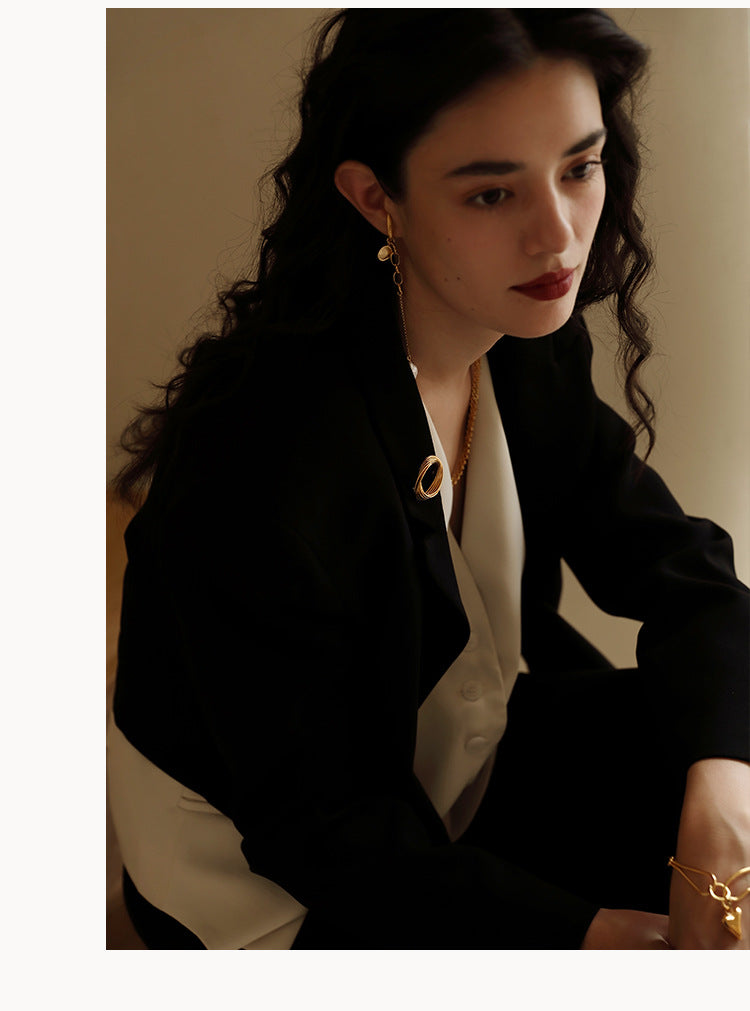 Brass Alloy Bracelet Bracelet Ins Niche Design Simple Trendy High-end Vintage Women's Pendant Bracelet David Jewelry Gold Necklacedavid jewelry gold necklace