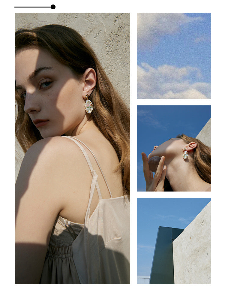 Copper Alloy Imitation Pearl Earrings Baroque Pearl Earrings High-end Light Luxury Style Vintage Pendant Earrings David Jewelry Gold 001Necklacedavid 001jewelry gold necklace001