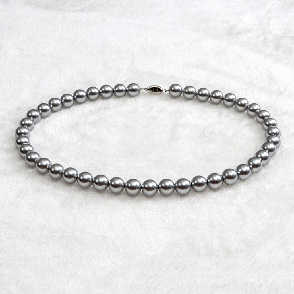 Copper Alloy Imitation Pearl Necklace Shijia Pearl Gray Necklace Gold Necklace Davidgold necklace david002