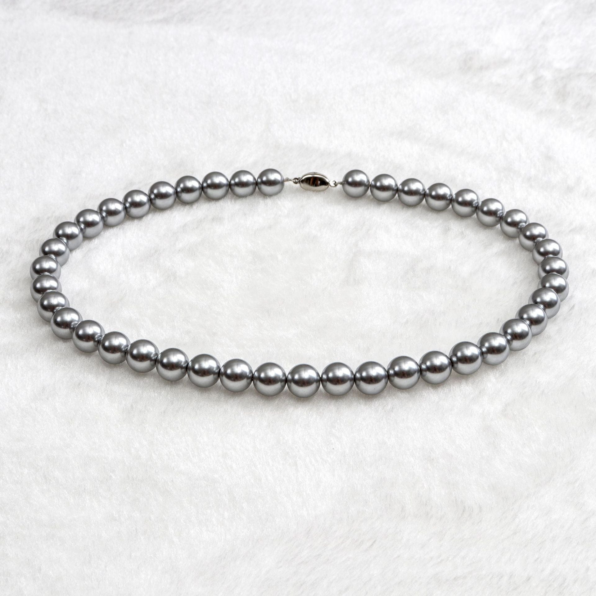 Copper Alloy Imitation Pearl Necklace Shijia Pearl Gray Necklace Gold Necklace Davidgold necklace david002