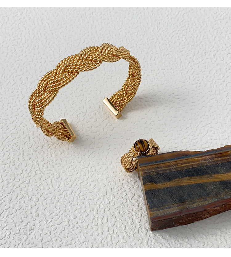 French Retro Simple Elegant Fashion Classic Design Light Luxury Bracelet David Gold Necklacedavid gold necklace