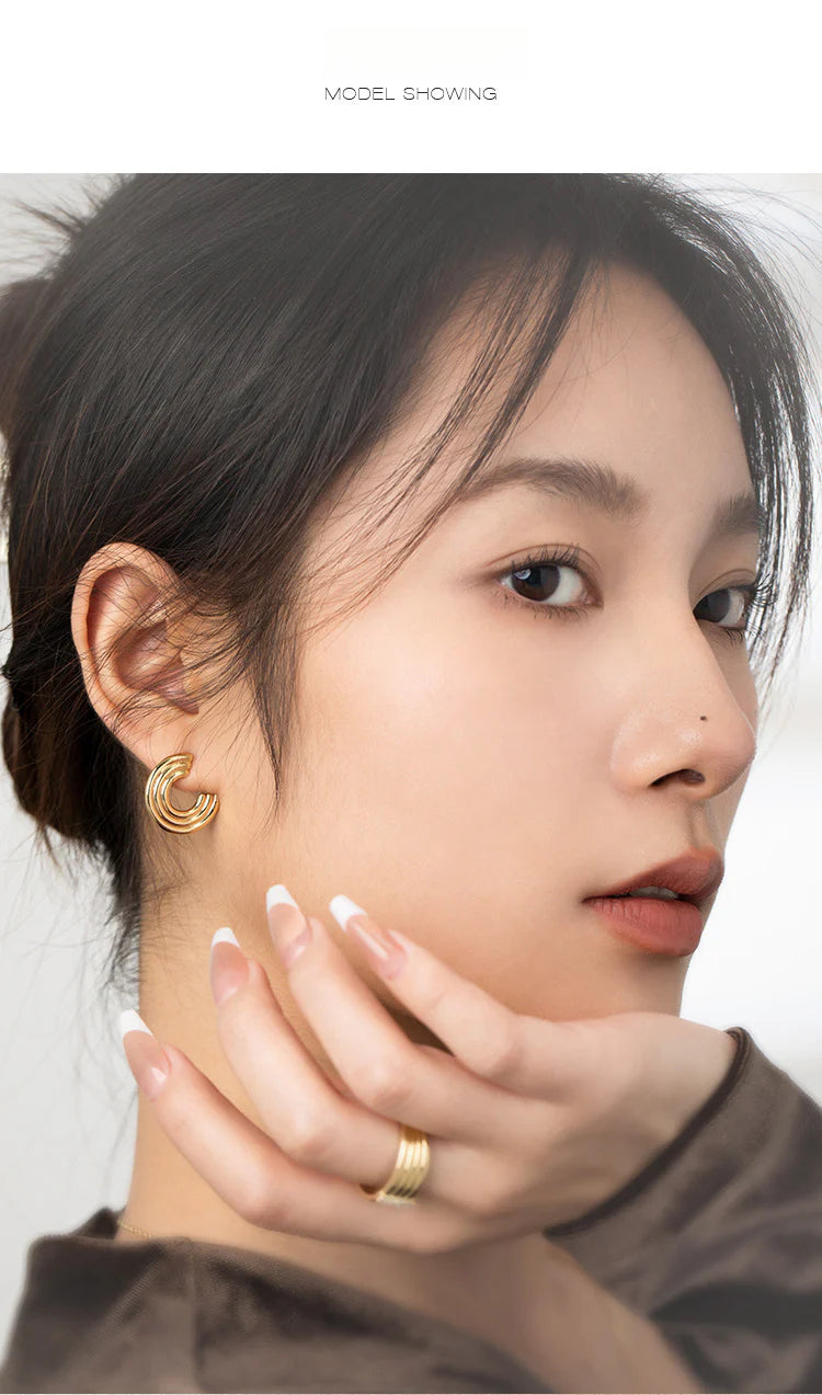 Original Design Fashionable and Elegant Lazy French Style Earrings Stud Earrings Simple David Gold Necklace Jewelrydavid gold necklace jewelry001