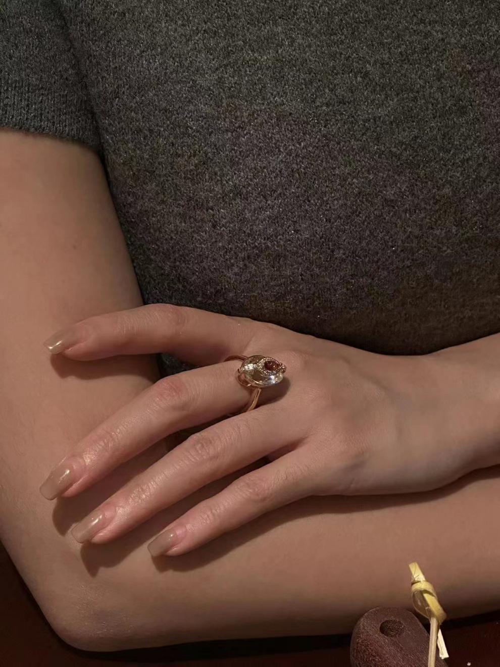 French Retro Fashion Light Luxury Design Ring David Gold Necklacedavid gold necklace003