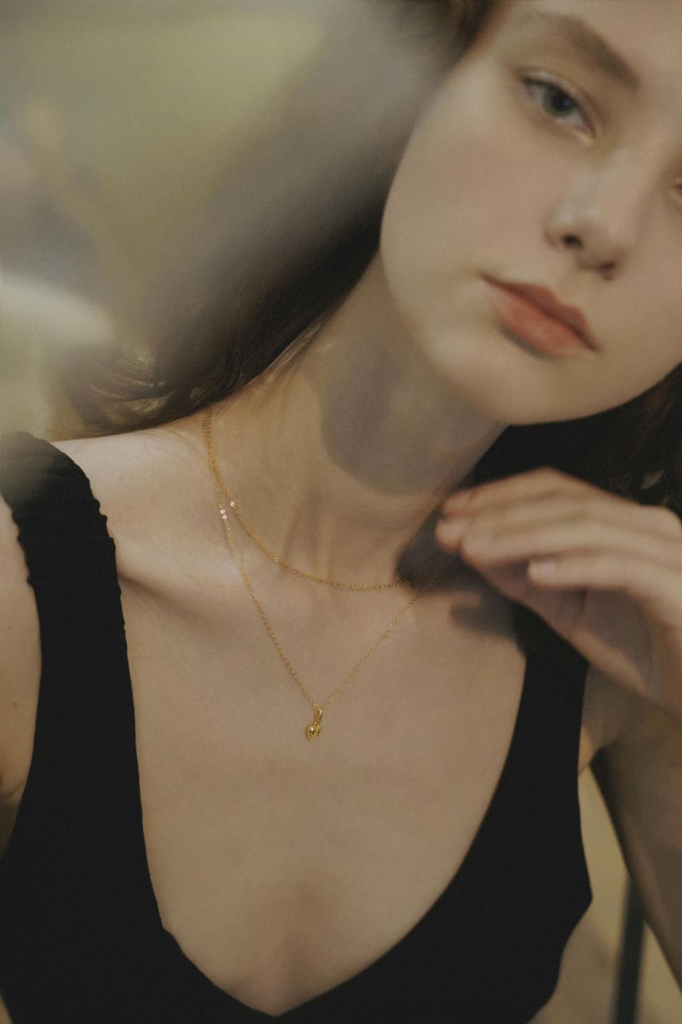 Necklace for Women Light Luxury S925 Silver Niche Jewelry Heart Pendant Collarbone Chain Gift for Girlfriend Jewelry Gold Necklacejewelry gold necklace002