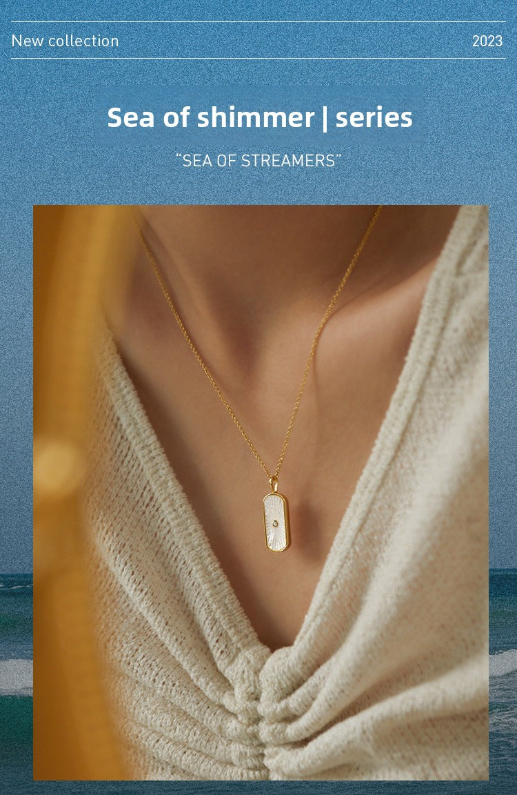 925 Silver Chain French Light Luxury Design Fashion Simple Style Necklace Pendant Gold Necklace Jewelrygold necklace jewelry002