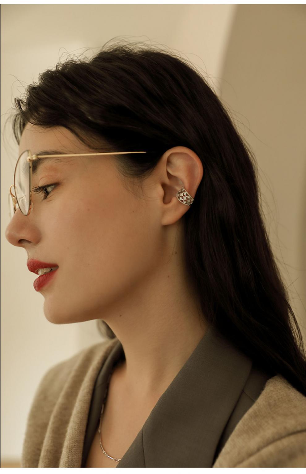 Zircon Ear Clip Style Non-Pierced Women's Earrings Vintage Non-Hole Ear Cuff David Jewelry Gold Necklacedavid jewelry gold necklace