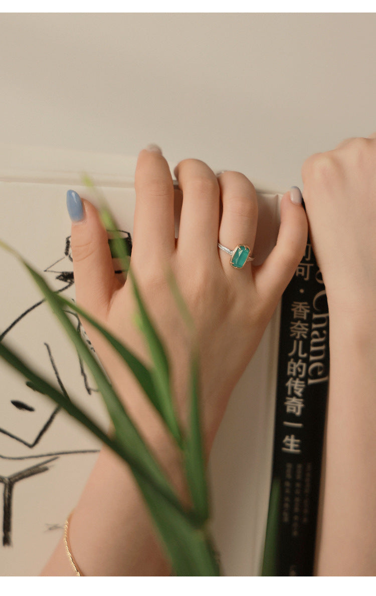 925 Silver Ring French Fashion Lazy Temperament Light Luxury Simple Retro Ring David Gold Necklacedavid gold necklace003