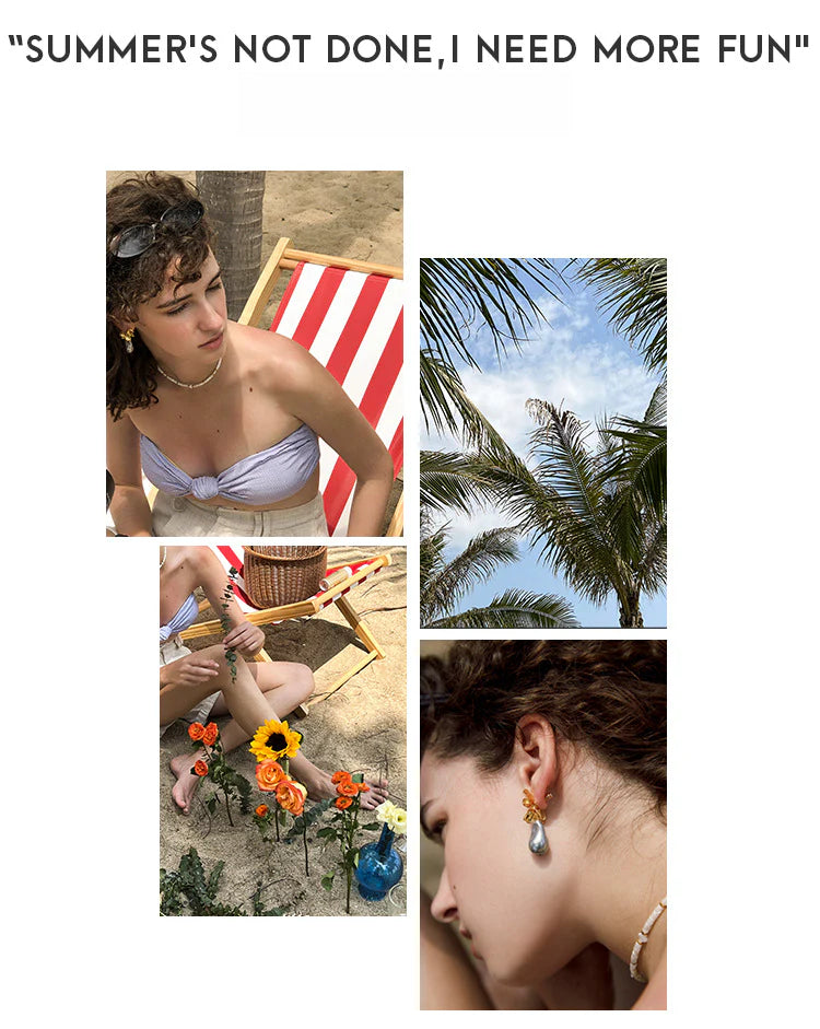 Flower Earrings Niche High-End Earrings Vintage Light Luxury Stud Earrings Women Jewelry Gold Necklacejewelry gold necklace001