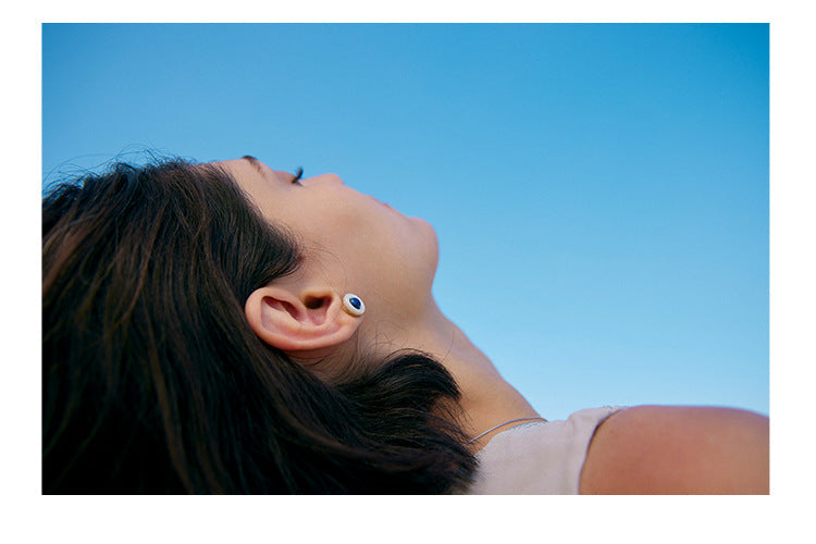 Sapphire Earrings High-end French Light Luxury Niche Design Earrings Ear Piercing Ear Bone Studs Vintage Earrings David Gold Necklacedavid gold necklace001