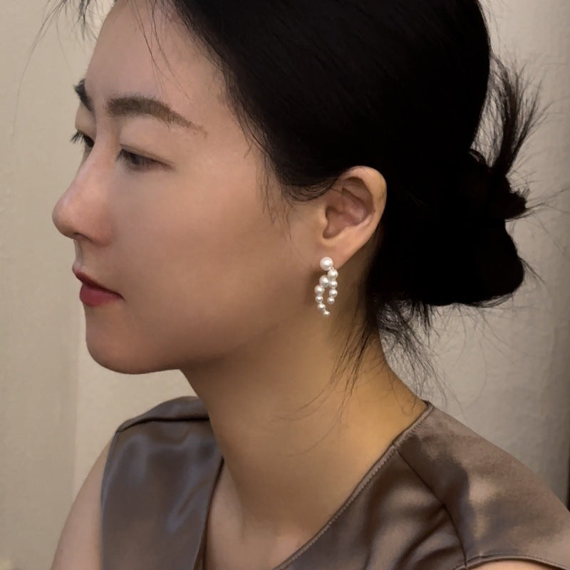 French Retro Style Elegant Niche Simple and Graceful Design Earrings Studs Gold Necklace Davidgold necklace david001