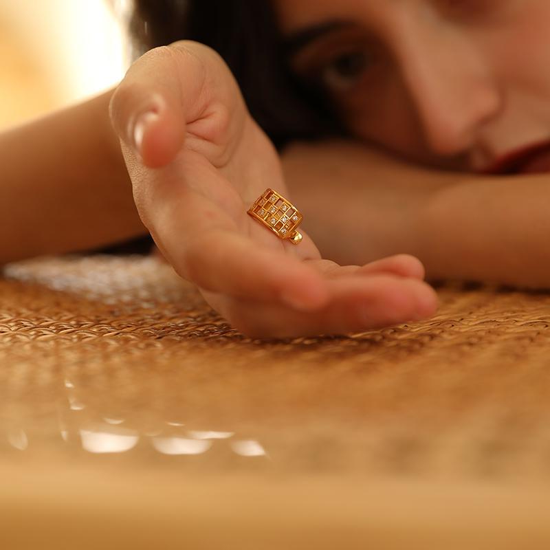 Clip-on Earrings Without Piercing Vintage French Style High-end Side Ear Bone Clip Gold Necklace David David Gold Necklace Jewelrydavid gold necklace jewelry