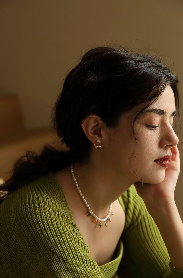 Pearl Choker Collarbone Chain Jewelry for Women, Fairy Vintage Sweater Necklace, Design Sense, Light Luxury Niche Brand Necklace, Jewelry Gold Necklacejewelry gold necklace002