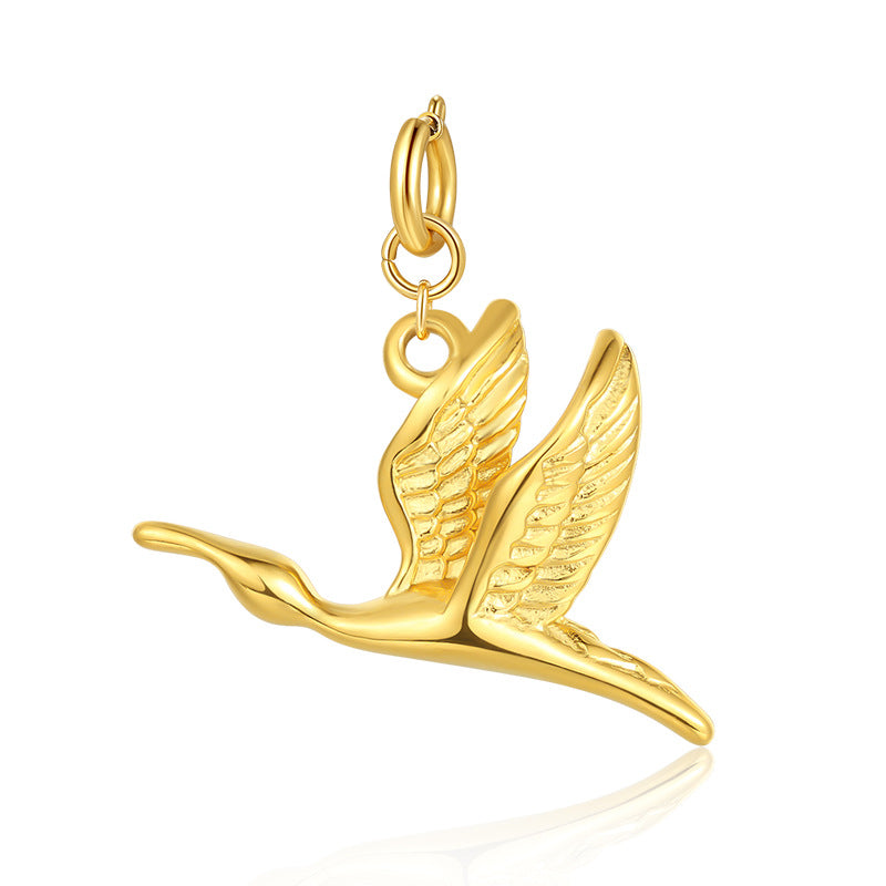 Titanium Steel Synthetic Zircon Pendant Ear Cuff Ear Hook Elegant Earrings Gold Coin Bracelet Necklace Pendant David Jewelrydavid jewelry001