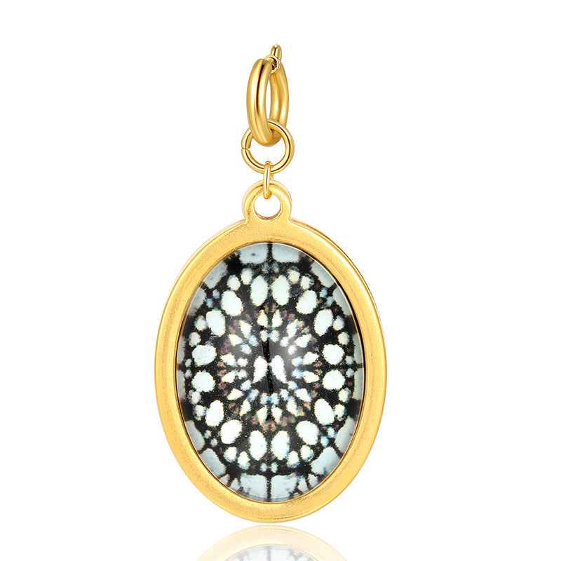 Titanium Steel Synthetic Zircon Pendant Ear Cuff Ear Hook Elegant Earrings Gold Coin Bracelet Necklace Pendant David Jewelrydavid jewelry001